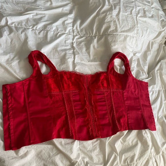 Red corset top - Picture 2 of 8